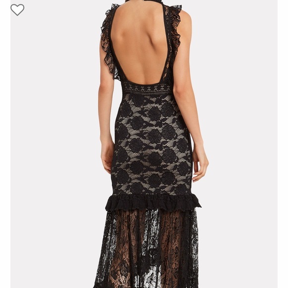 NIGHTCAP CLOTHING VICTORIAN SOFT FRENCH LACE MAXI DRESS IN BLACK SIZE S - Picture 1 of 13